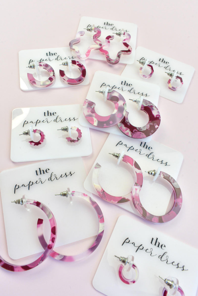 BERRIES & CREAM HOOP EARRINGS