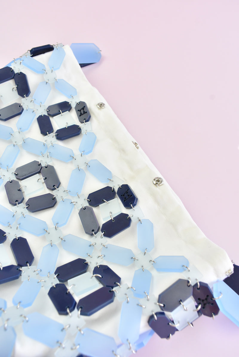 BLUE MOSIAC TILE BAG