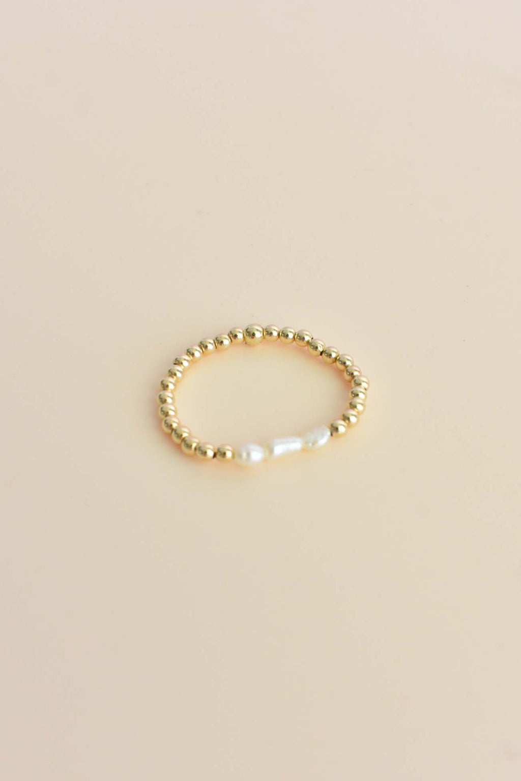 freshwater rice pearl ring - gold fill ring