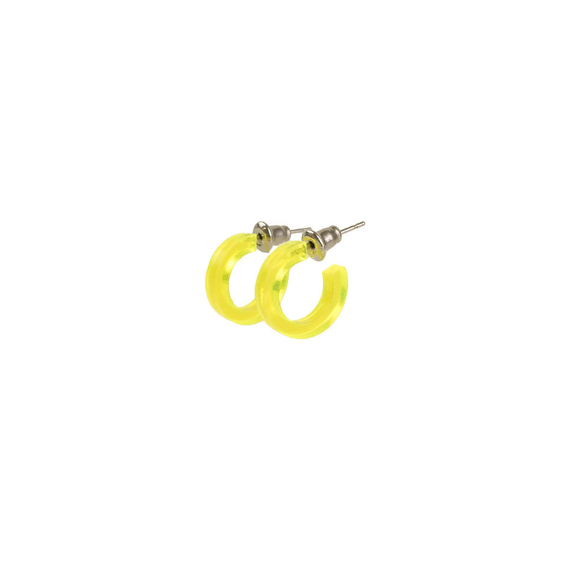 NEON YELLOW HOOP EARRINGS