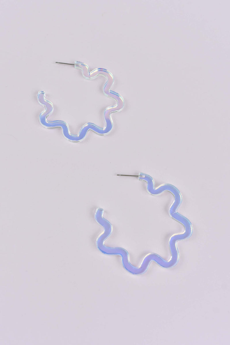 WAVY HOOP EARRINGS