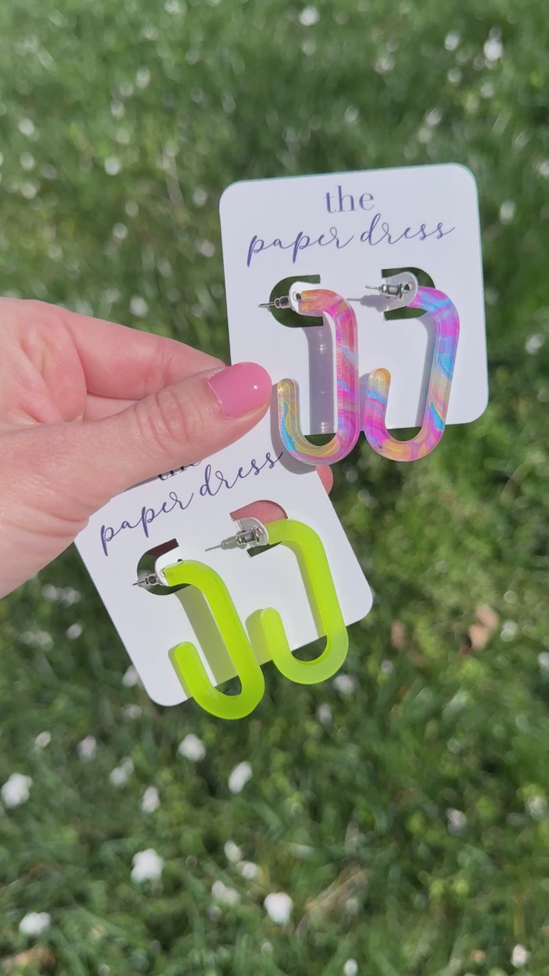 PAPERCLIP HOOP EARRINGS