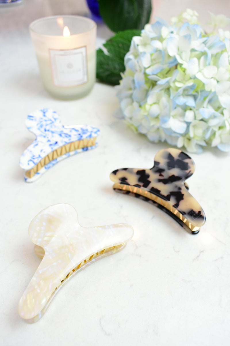 tortoise shell French hair claw